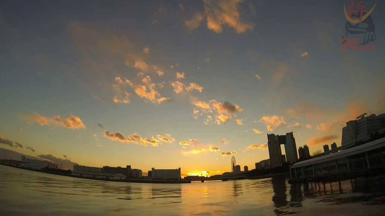 Sunset at the Tokyo Bay in Japan