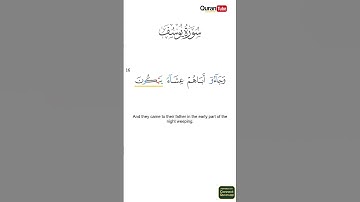 Surah Yousuf  (15:18) سورة  يوسف‎ | Word-by-Word Highlighting  | Saud Ash-Shuraim