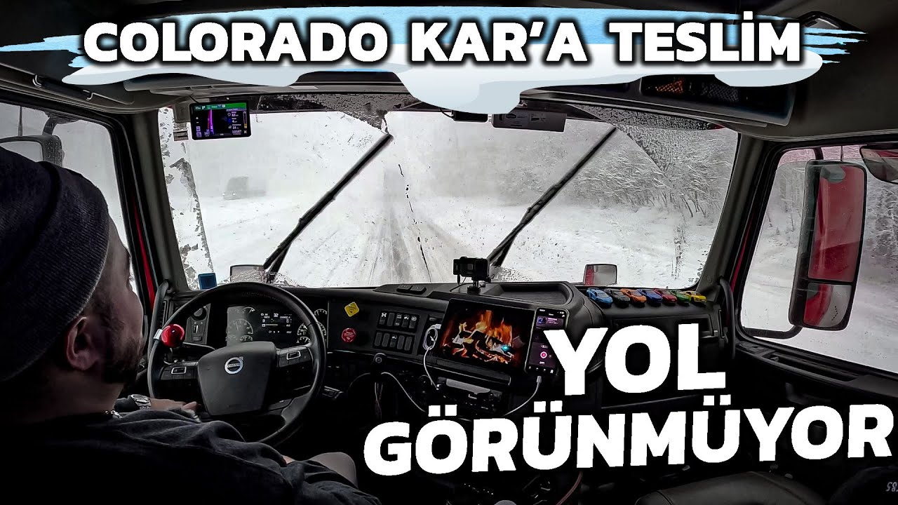 Yoğun Kar Yağışında Tır Sürmek / Amerika Dağ Yollarındayız (COLORADO)/ ABD Tır Şoförü Maaşları 2025