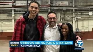 Brittney Griner does light basketball workout, first move is a dunk