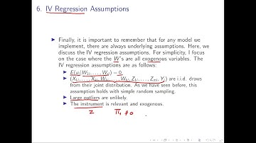 5 6 Instrumental variables assumptions