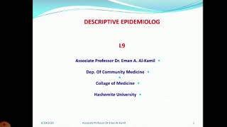 L9 Descriptive Epidemiology