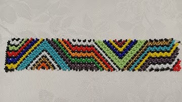 Zulu beaded triangle pattern tutorial