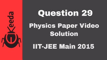 IIT-JEE Main 2015 - Physics Paper Video Solution - Question 29 | Ekeeda.com
