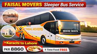 Faisal Movers Sleeper Bus Karachi to Lahore | Ticket Price PKR 8860 | Free Meal
