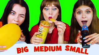 Big, Medium and Small ASMR Eating Challenge by LiLiBu