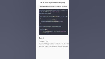 Why Deserialization Can Break Your Read-Only Property #csharp #serialization #records #shorts