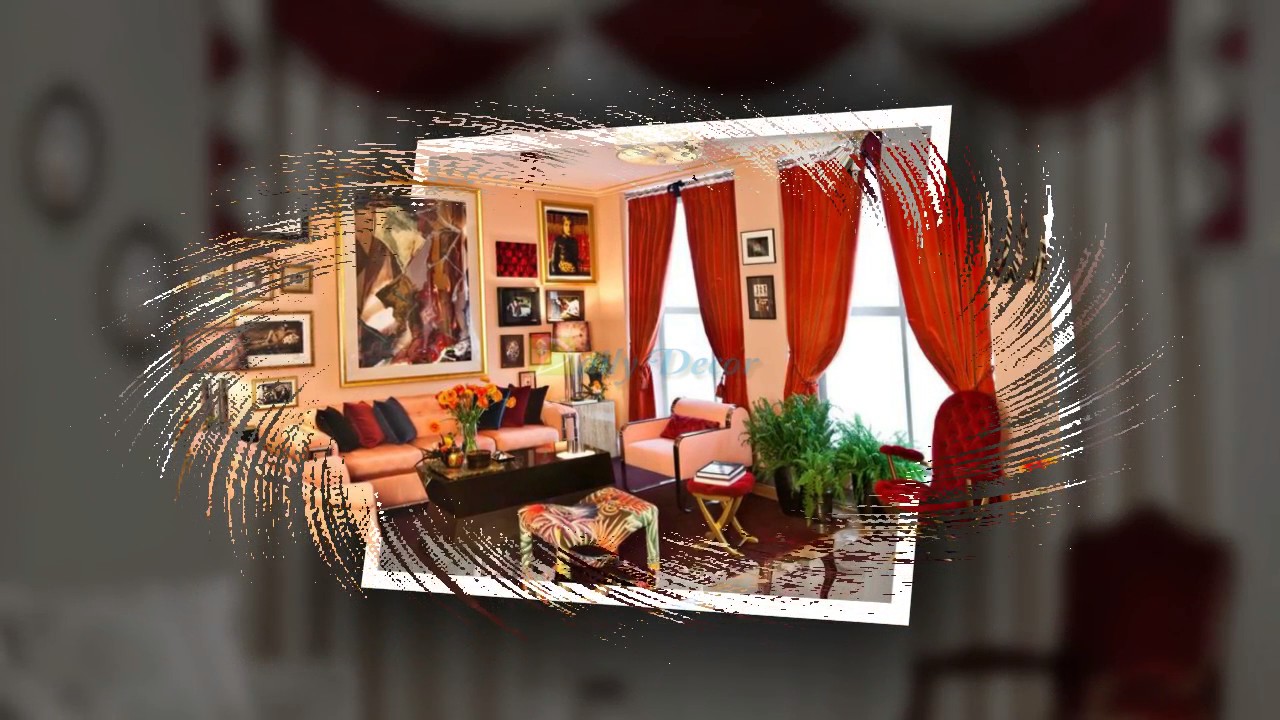 [Daily Decor] My Collections Living Room Curtains Red Color - YouTube