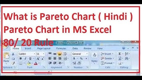 Pareto Chart or Pareto Diagram(7 Qc Tools) // How to create Pareto chart in MS Excel // 80-20 Rule