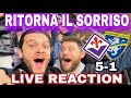 Manita  fiorentina 51 frosinone  live reaction dallo stadio tifoso fiorentina 