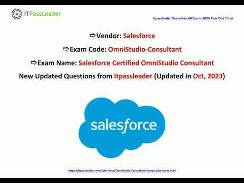 [Oct, 2023] Itpassleader OmniStudio-Consultant PDF Dumps and  Exam Questions (Q10-Q25)