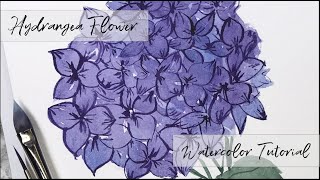 hydrangea watercolor tutorial