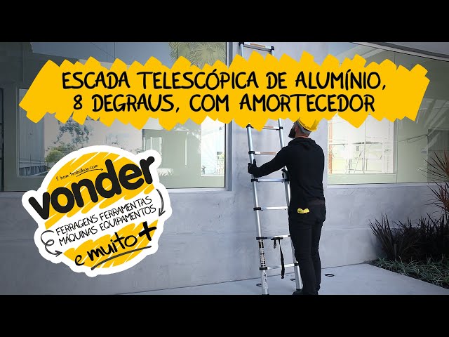 Escada Telescopica Aluminio 8 Degraus Vonder