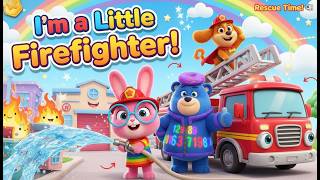 I’m a Little Firefighter 🚒🔥 Fun Kids Song 🎶 Learn &amp; Play | Children Music Adventure 🚨🎵