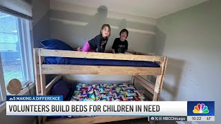Non-profit constructs beds for children in need