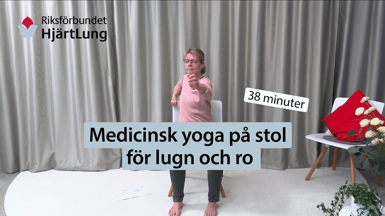 Medicinsk yoga på stol för lugn och ro