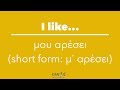 How to say i dont like in greek  omilo