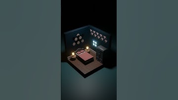 3D Isometric Scene - Bedroom | Blender | KAPIL SAINI