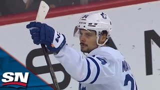 Maple Leafs Auston Matthews Gets Mvp Chants After Scoring Hat Trick Vs. Flames