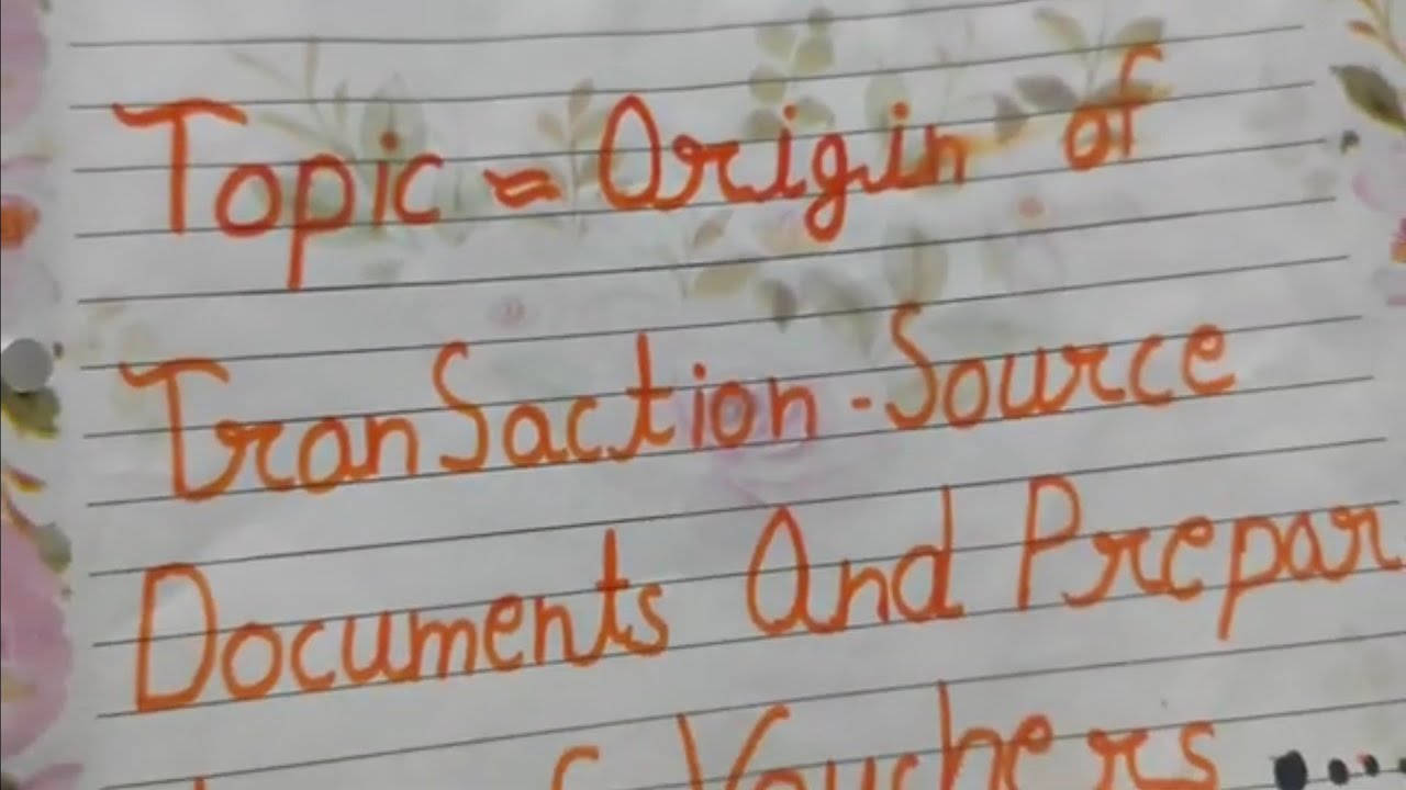 Origin Topic In Project File origin of transactions class 11th project file l voucher project file ...