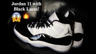 jordan 11 laces black