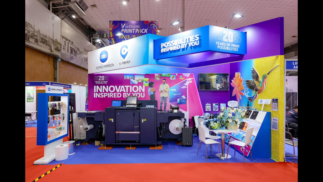Hanoi PrintPack 2025 - Konica Minolta Trưng Bày Dòng Máy In Tem Nhãn Kỹ Thuật Số AccurioLabel 230