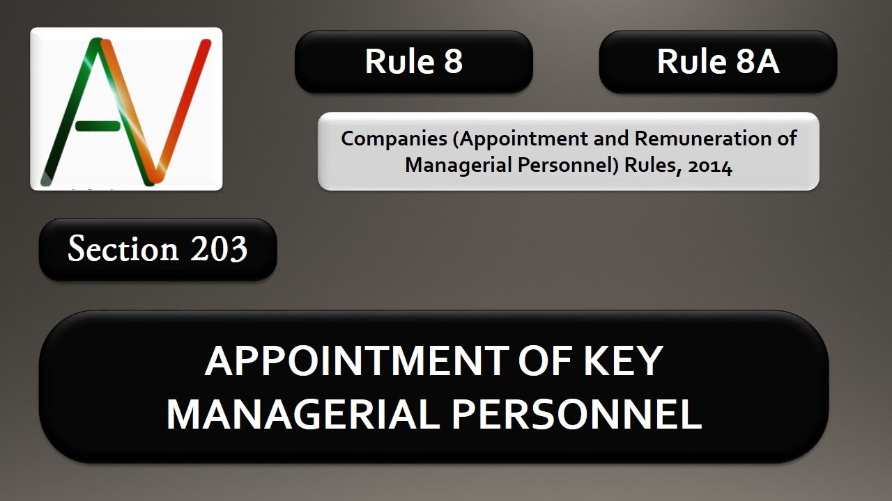 #24 Section 203 Appointment of Key Managerial Personnel || Companies Act 2013 || LAW