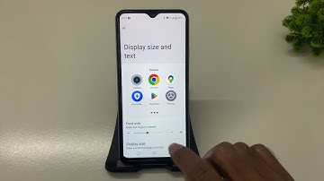 Realme narzo N53 me display size and text size kaise customise kare