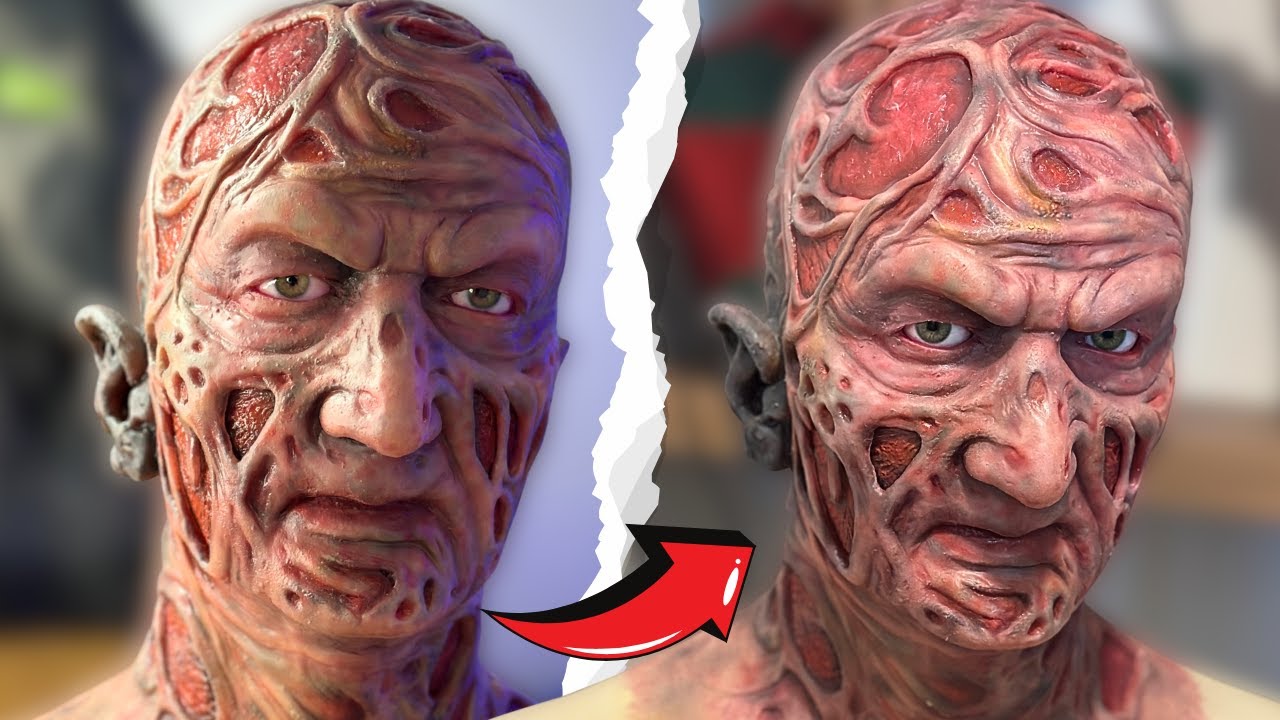 Movie Mold Freddy Krueger Bust Update | Replacing The Eyes