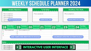 Create your schedule or planner in Excel easily || Automatic Application || Create Calendar screenshot 3