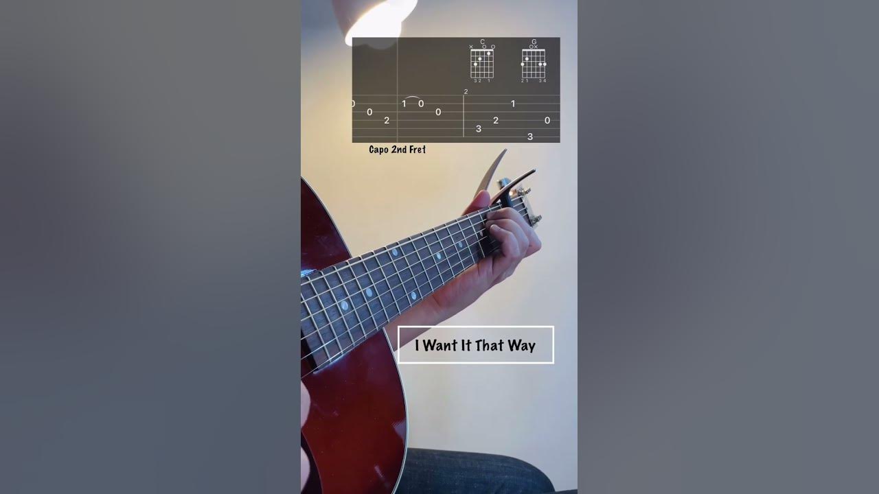 I Want It That Way - Backstreet Boys. Acoustic Guitar (Tab). #shorts #guitar #acoustic