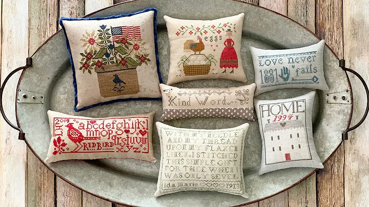 Flosstube #6 - Pillow Parade - New Starts & Finishes - Red Samplers  & Tomato Stitching!!