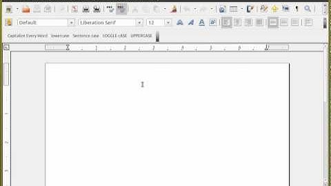 Create a Change Case Toolbar in OpenOffice/LibreOffice