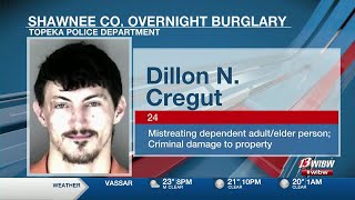 Man, 24, arrested following overnight burglary in south Topeka