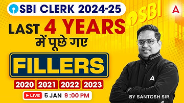 SBI Clerk English 2024-25 | SBI Clerk English Last 4 Year में पूछे गए Fillers | By Santosh Ray