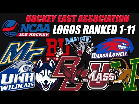 NCAA Hockey East Association Logos Ranked 1-11
