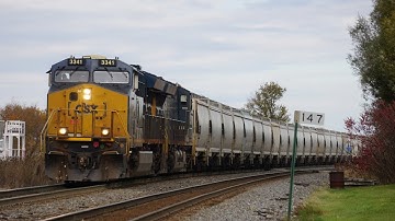 Trains around Bryon, WI! Ft CSXT duo on A490 and Ic 6256 north on L556! (10/25)