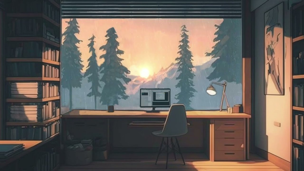 Nordic home office  chill lofi beats