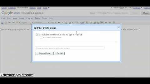 GOOGLE DOCS SCREEN CAST