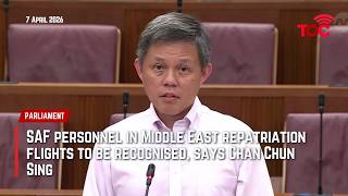 SAF personnel in Middle East repatriation flights to be recognised, says Chan Chun Sing