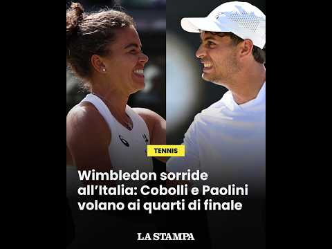Video WIMBLEDON sorride allItalia, COBOLLI e PAOLINI volano ai QUARTI