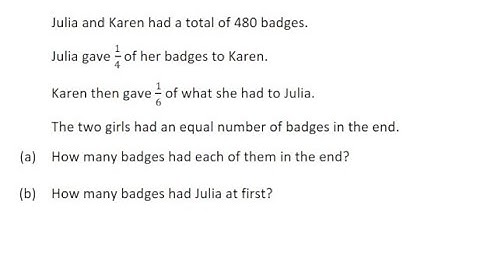 Problem Sums: Working Backwards