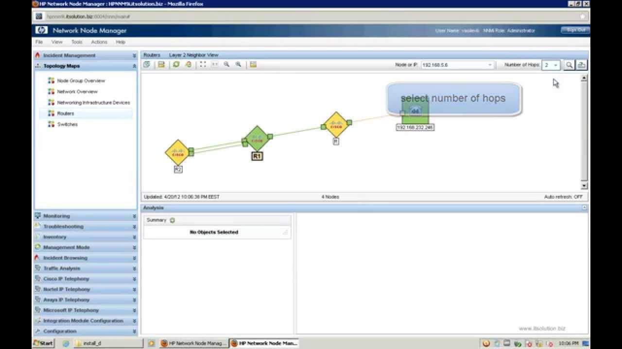 Execute HP NNMi9 'Show router layer 2 neighbor" YouTube