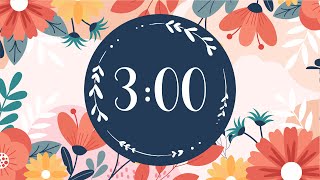 3 Minute Floral Countdown Timer