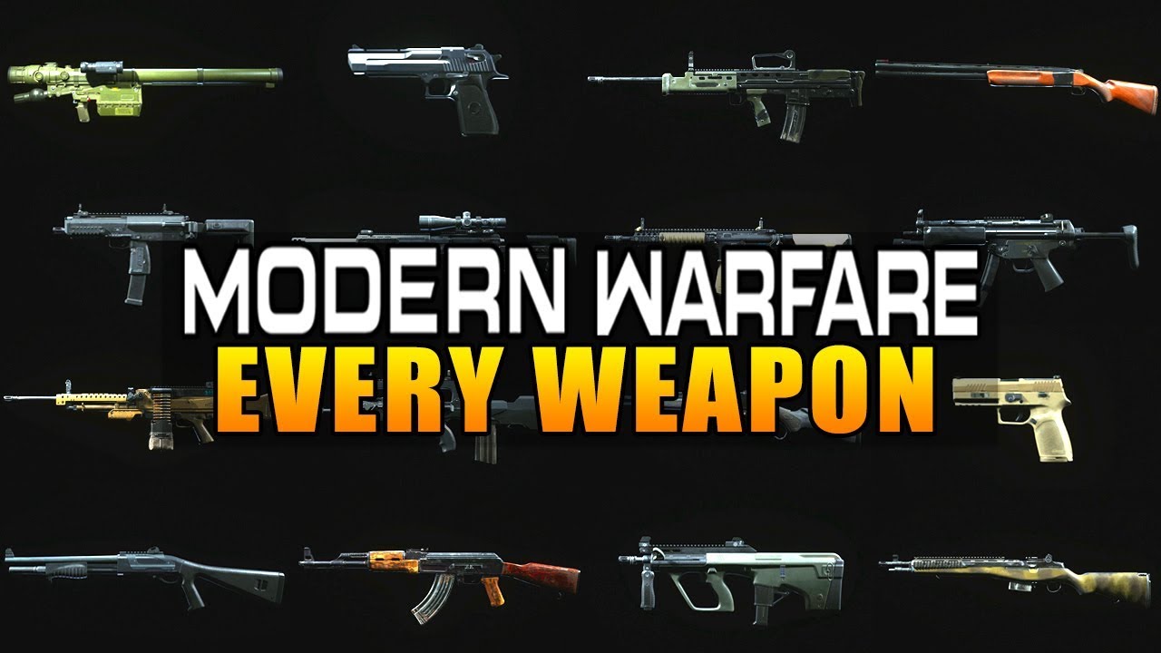 call of duty modern warfare weapons