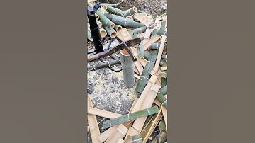 DIY Simple Tools Make Bamboo   Splitting Work Easier and More Efficient