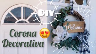 Corona/Guirnalda Decorativa Para Puerta Principal/Easy Eucalyptus Wreath[DIY]