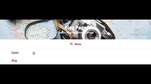 Full Width Responsive Blog Page Header Image