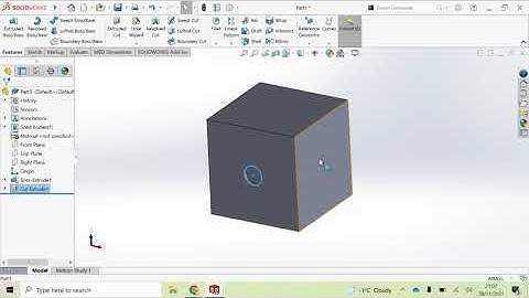 SolidWorks - Dice Part1 (Faces 1, 6 and 3)