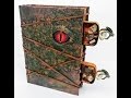 ALCHEMY THEMED ALTERED DRAGON BOOK with EGG SHELL TEXTURE and HIDDEN DRAWERS